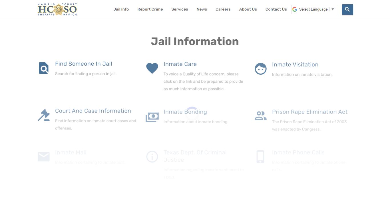 Jail Information—Harris County Texas Sheriff's Office